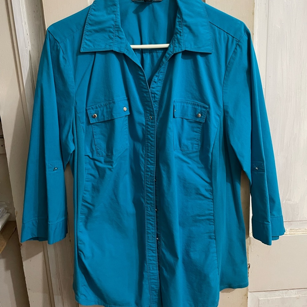 Zac & Rachel Woman 3/4 Sleeve Button-Down Shirt